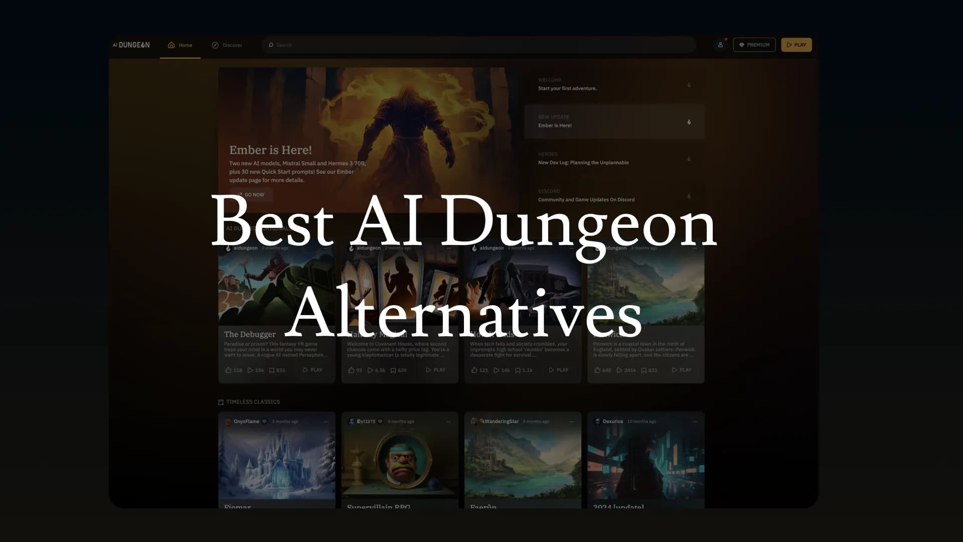 Best AI Dungeon Alternatives