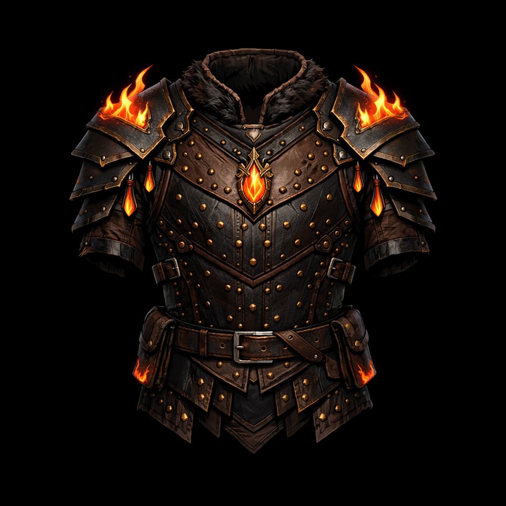 Studded Leather Armor of Fire Resistance