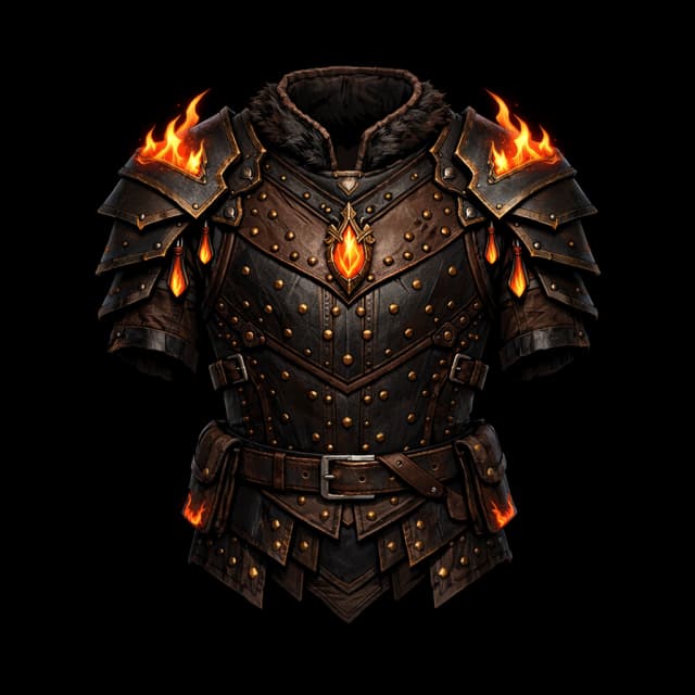 Studded Leather Armor of Fire Resistance