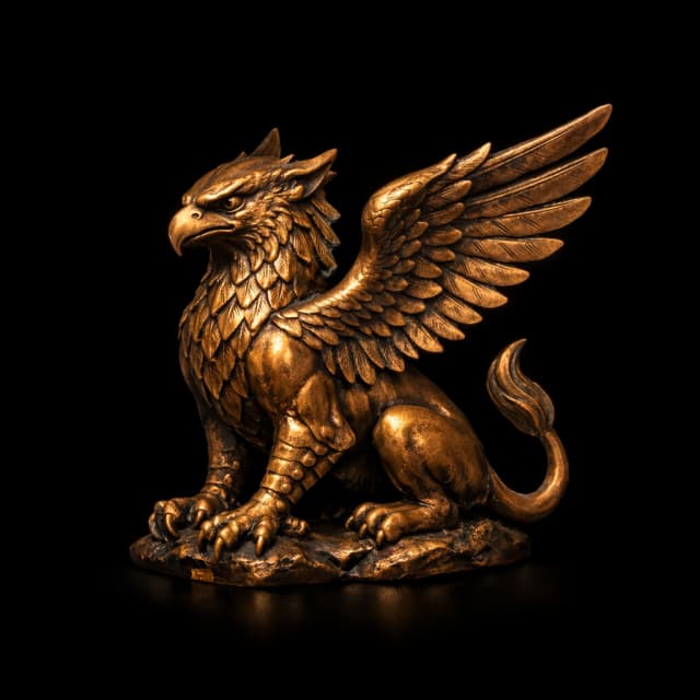 Bronze Griffon Figurine of Wondrous Power