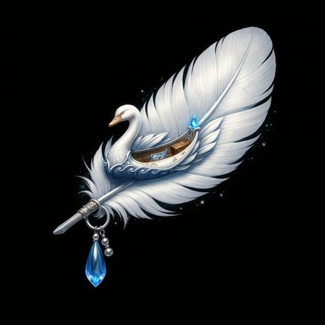 Swan Boat Feather Token