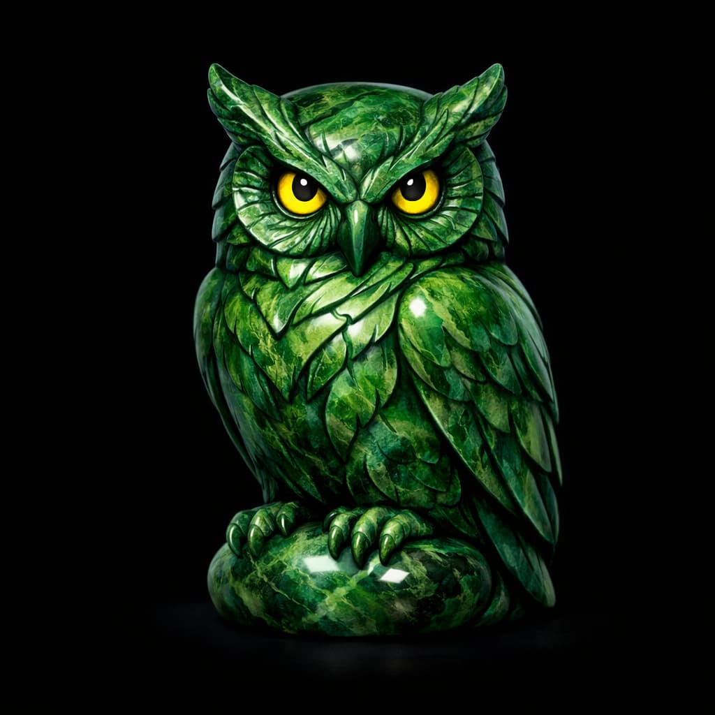 Serpentine Owl Figurine of Wondrous Power