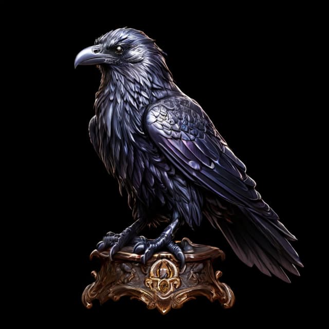 Silver Raven Figurine of Wondrous Power