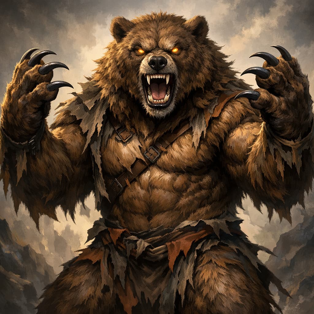 Werebear, Hybrid Form