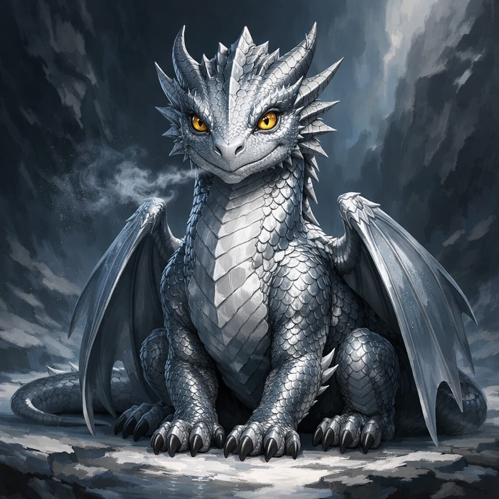 Young Silver Dragon