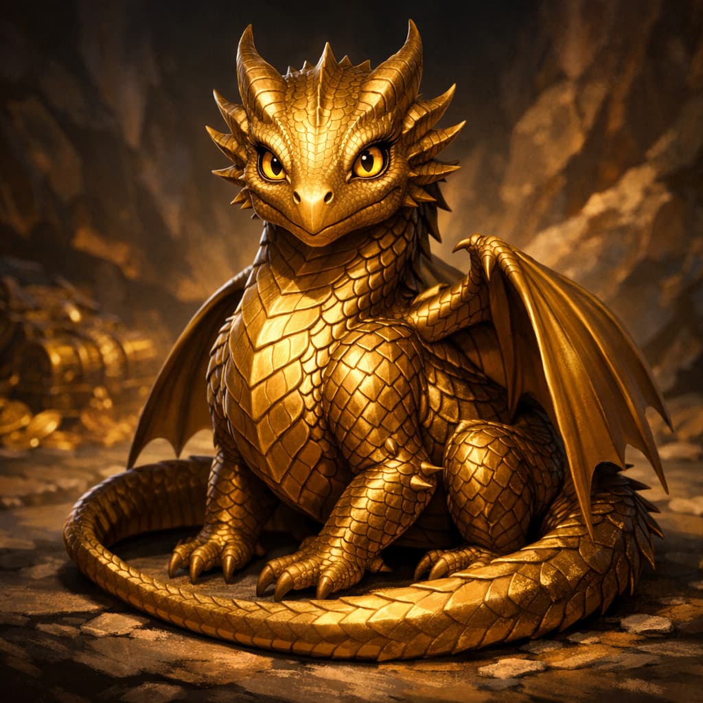 Brass Dragon Wyrmling