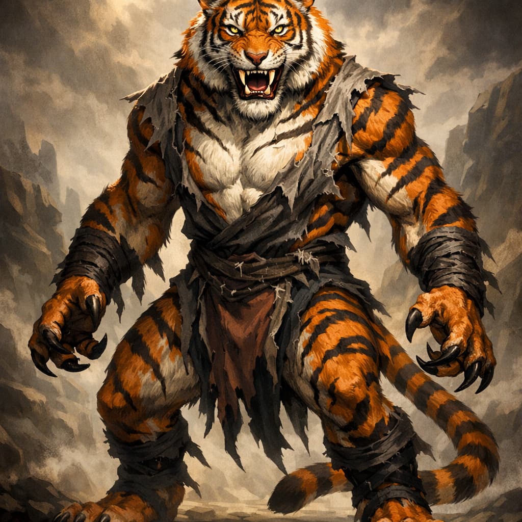 Weretiger, Hybrid Form