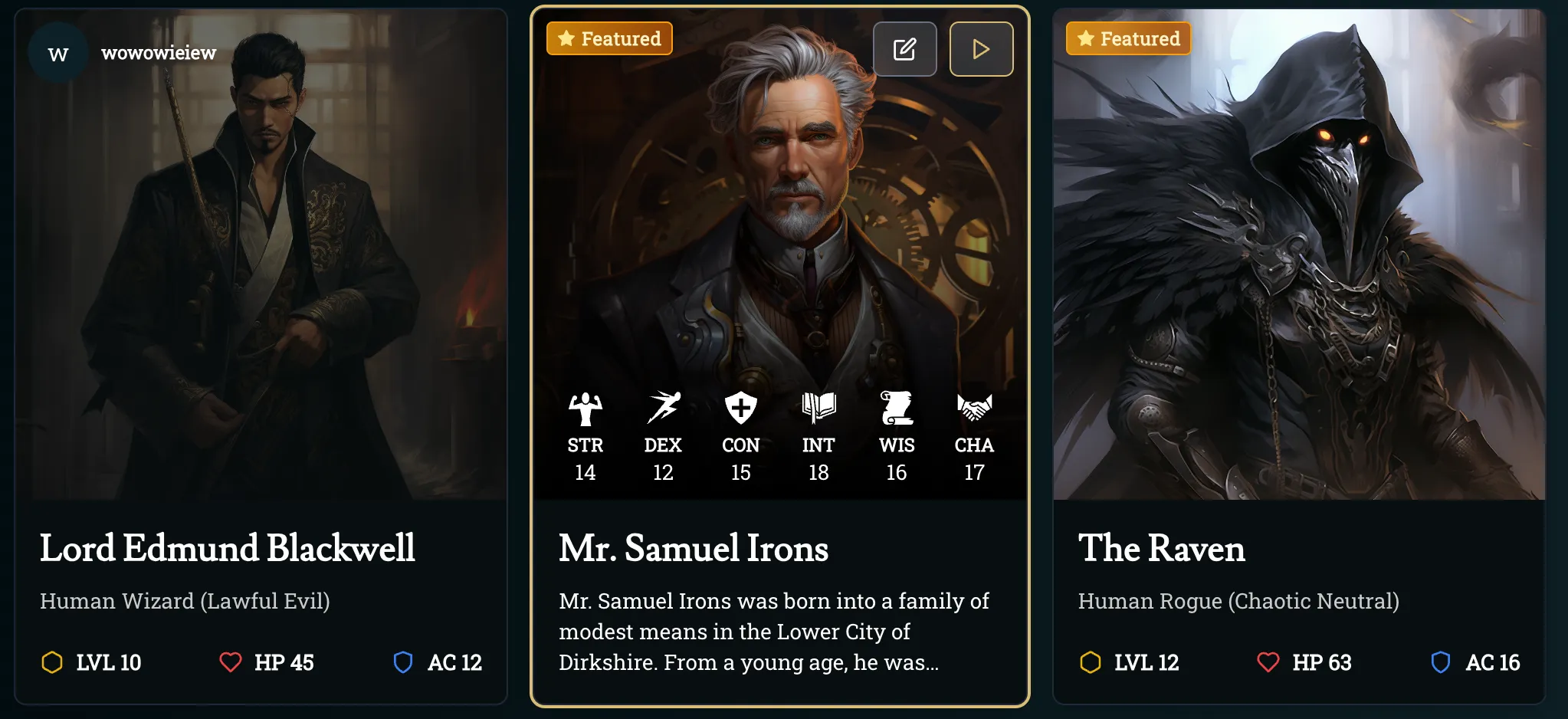 Play as any character in a world!