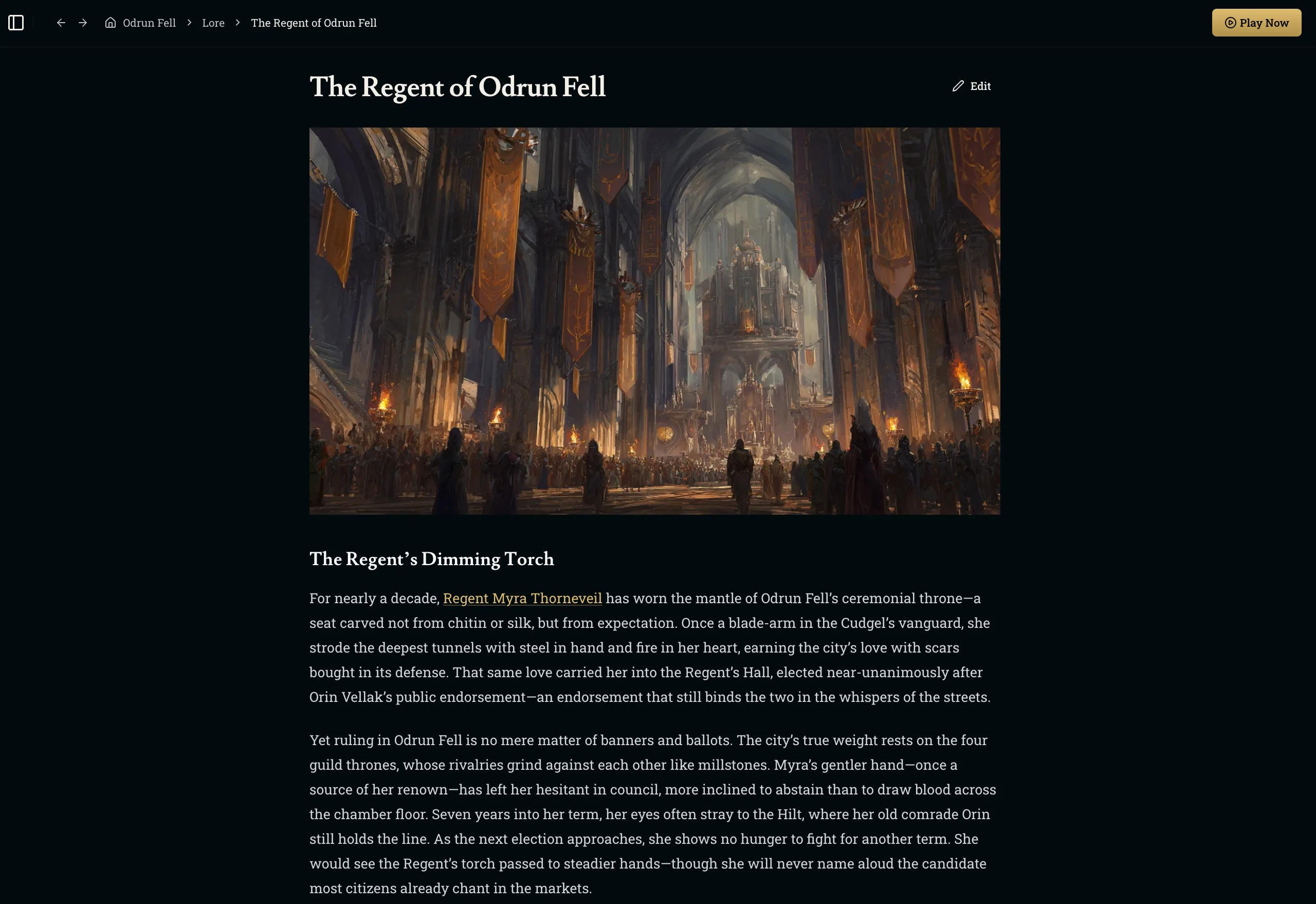 Lore + Updated World Layout