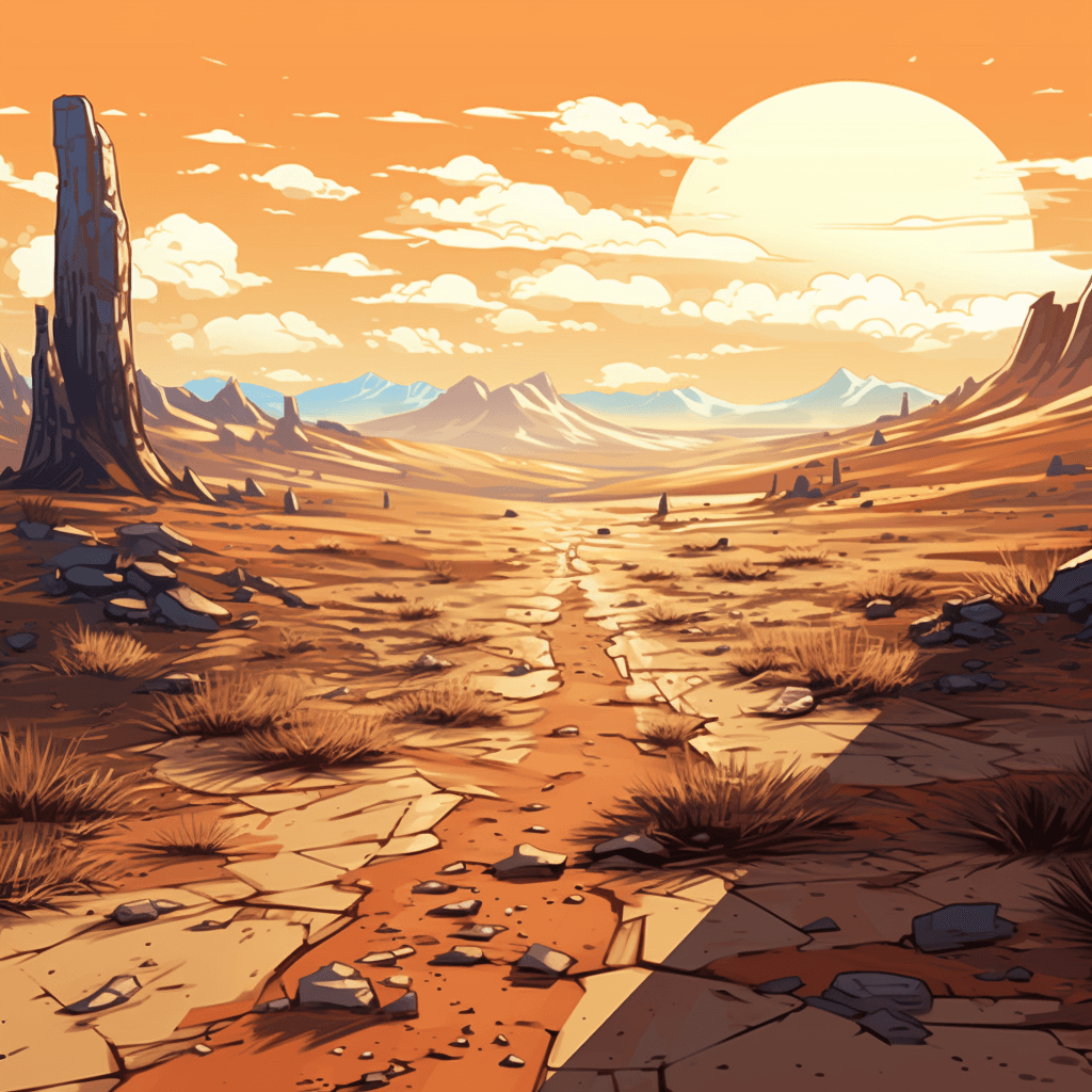 Dune world illustration - Science Fiction theme Dune world illustration - Science Fiction theme