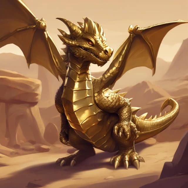 Brass Dragon Wyrmling