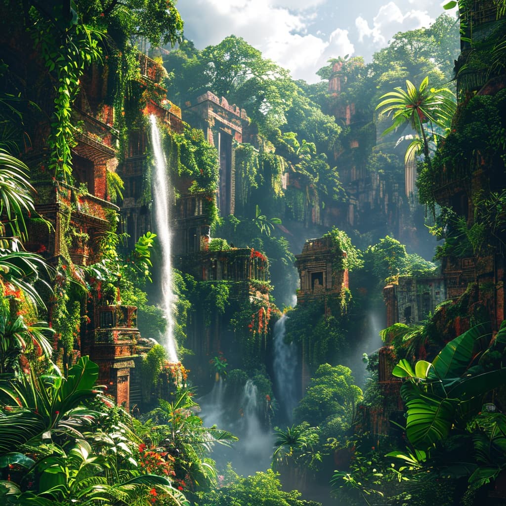 Emerald Shores Online world illustration