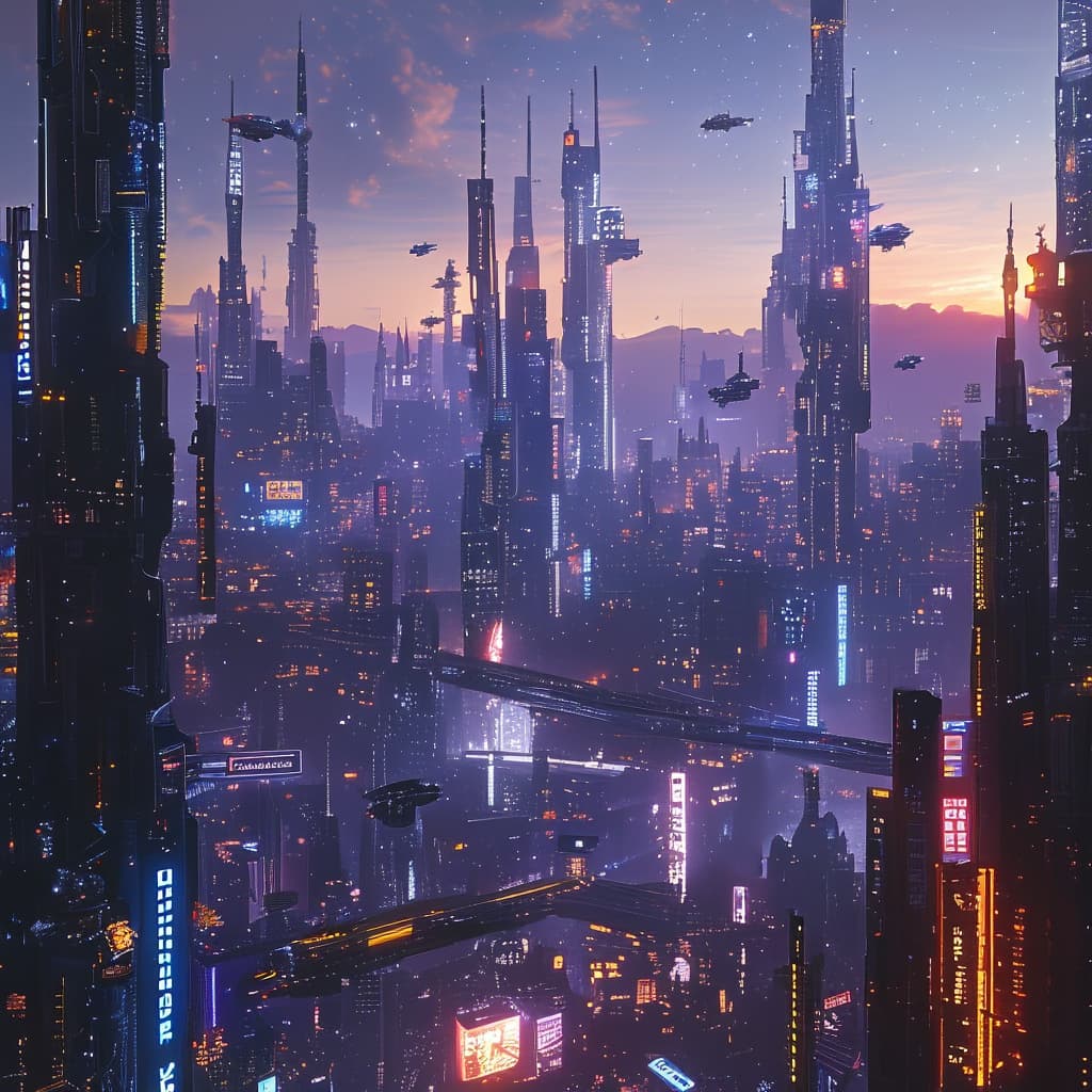 Sci fi world illustration