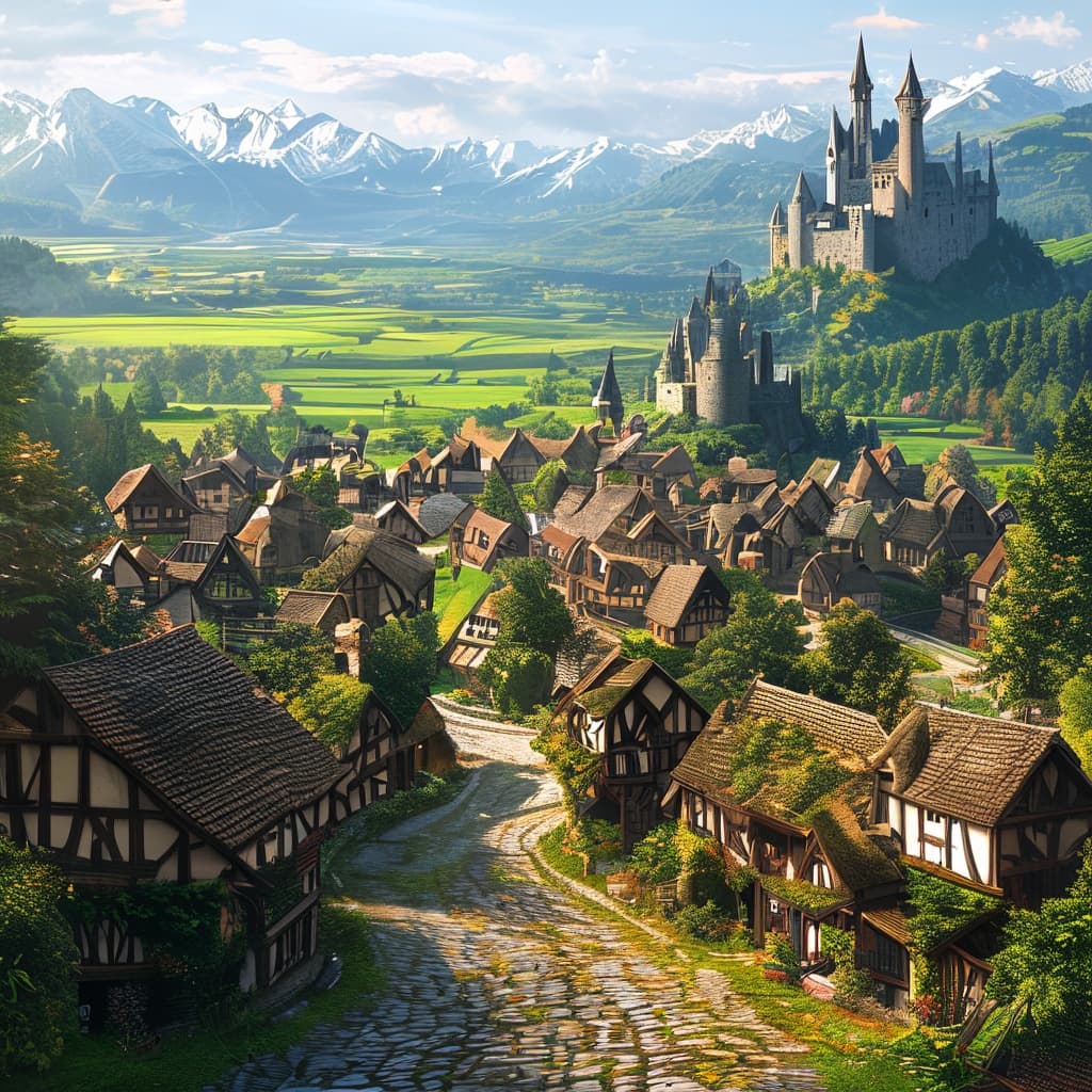 Medieval world illustration