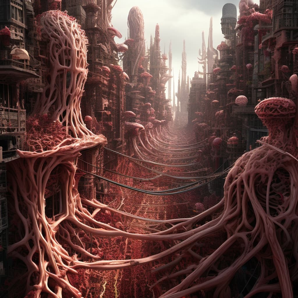 Flesh and bone world illustration