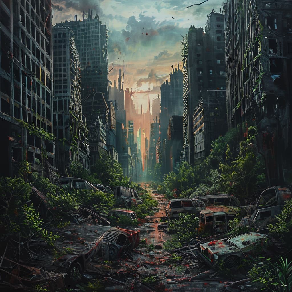 Post-Apocalypse Zombies - Hallow-Dayton County world illustration