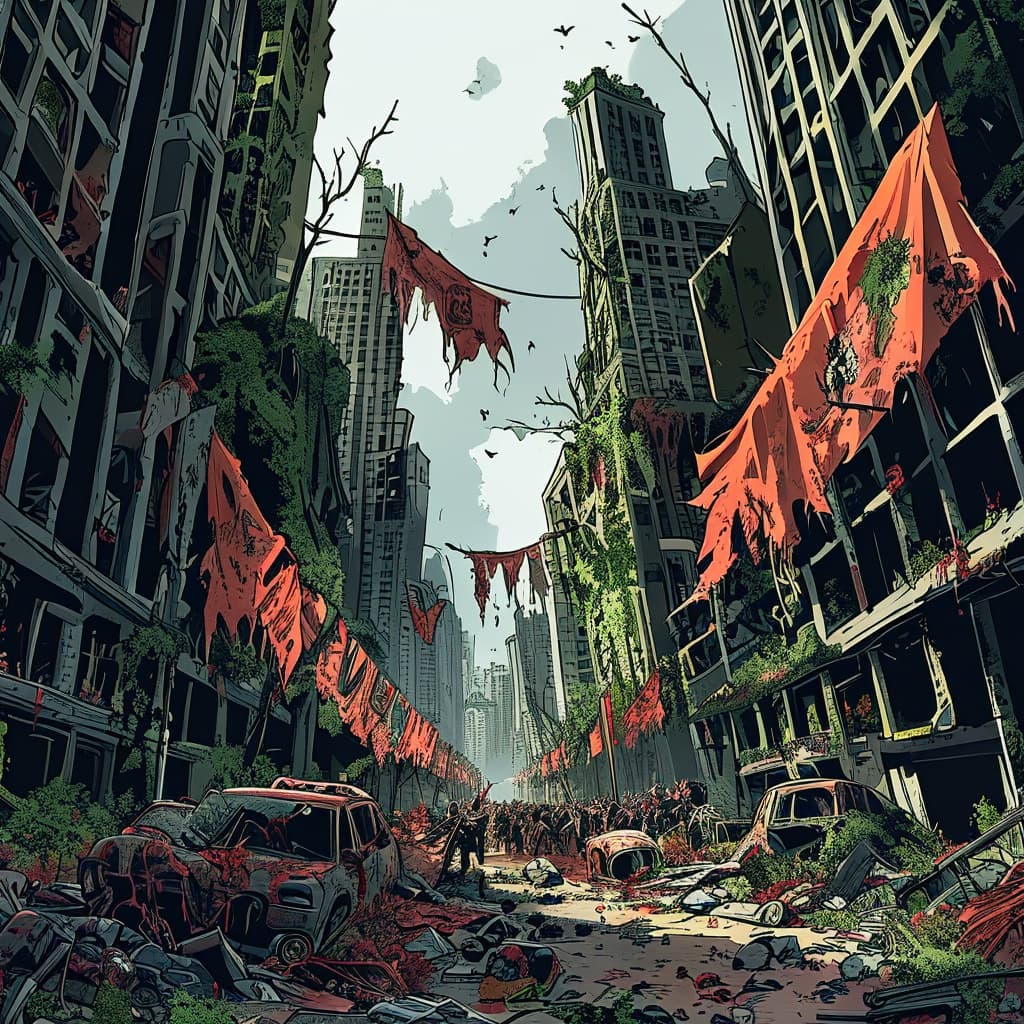 Zombie Apocalypse world illustration