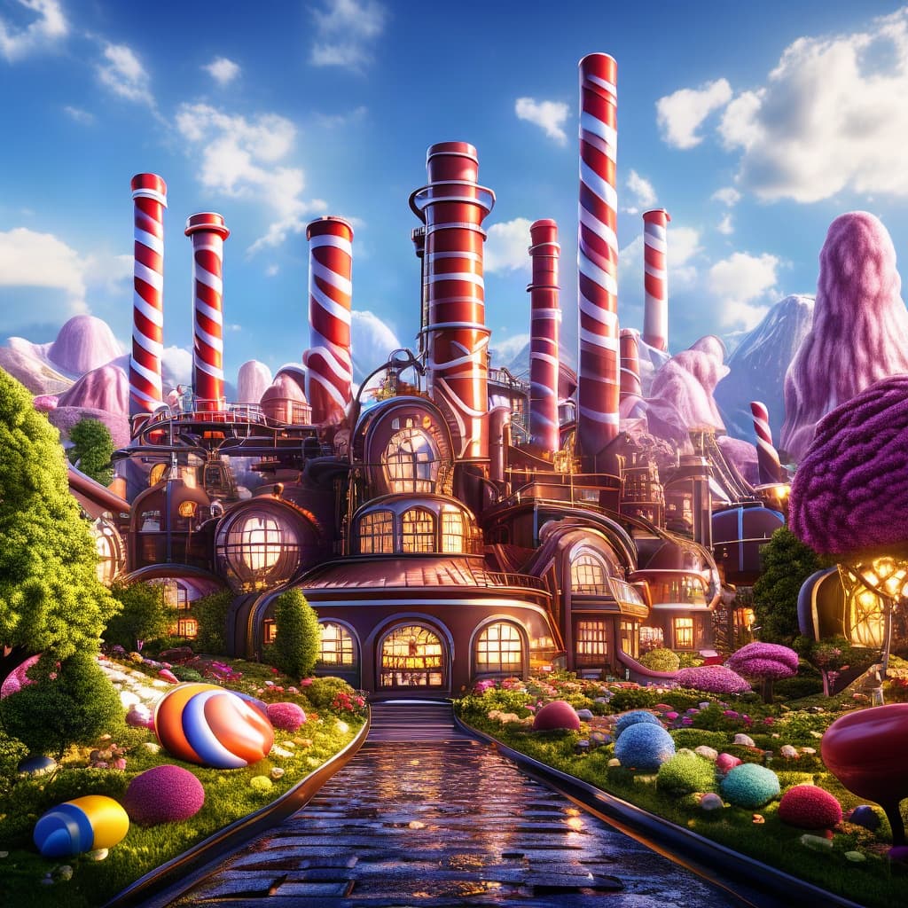 Willy Wonkas Chocolate Factory world illustration