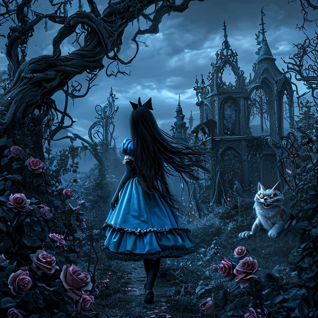 Alice in wonderland  world illustration