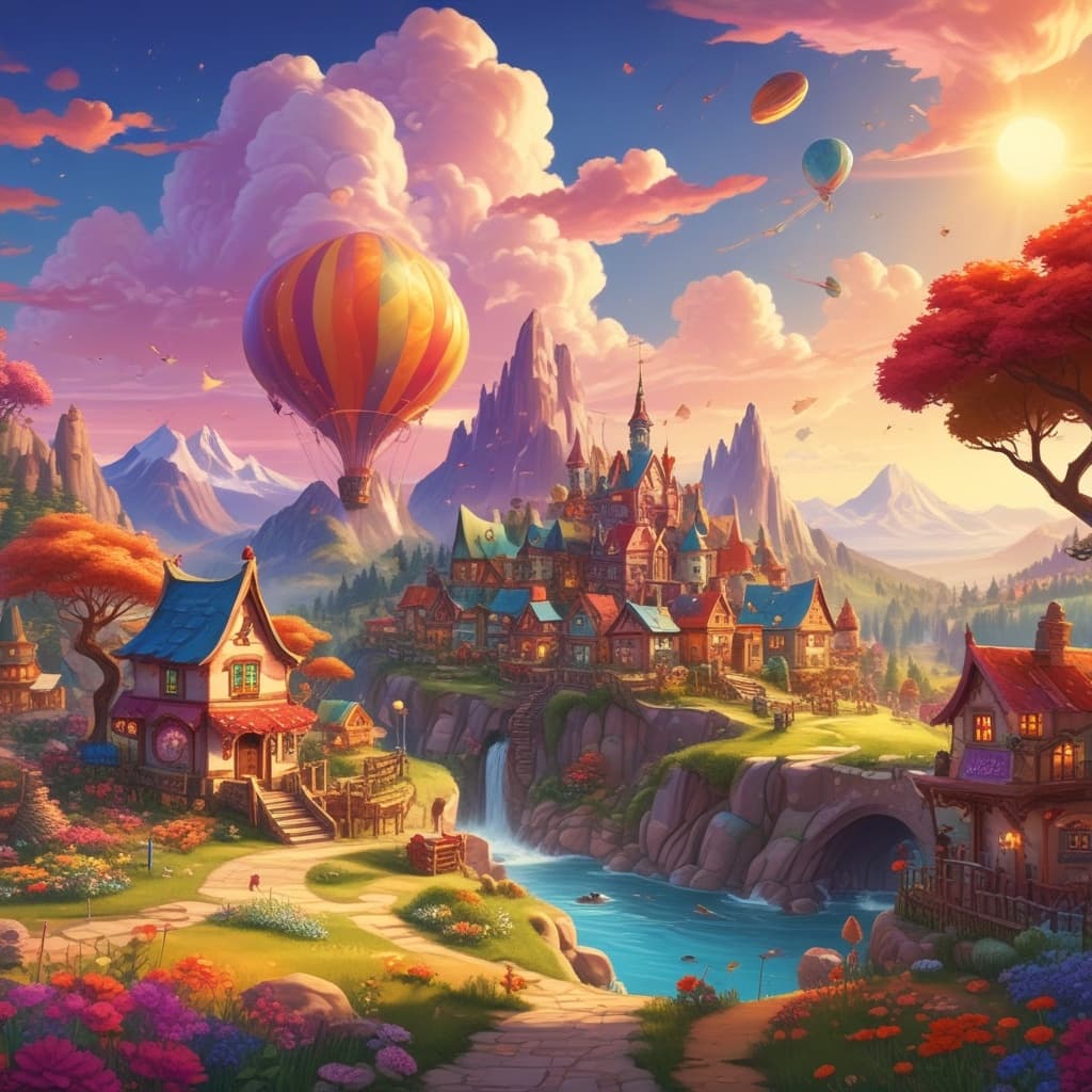 Happiness world illustration