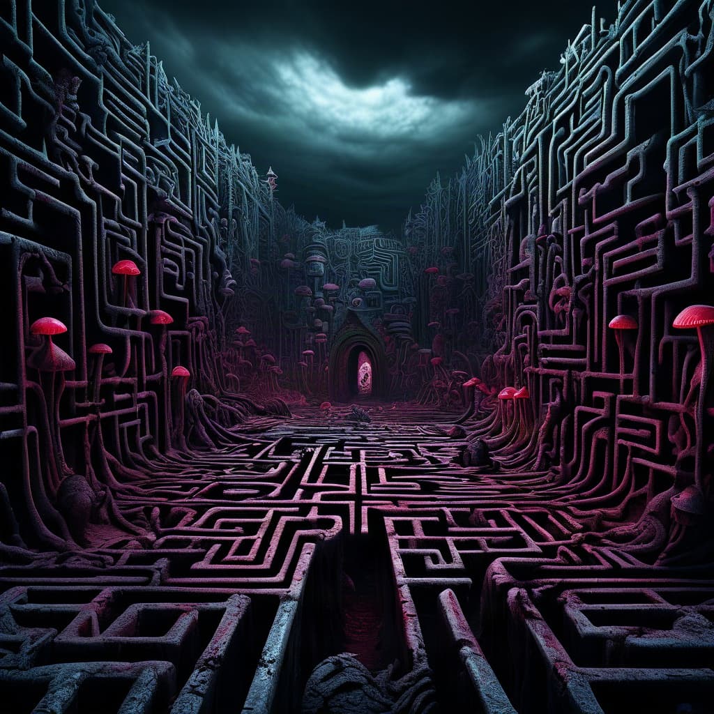 Labyrinthine world illustration