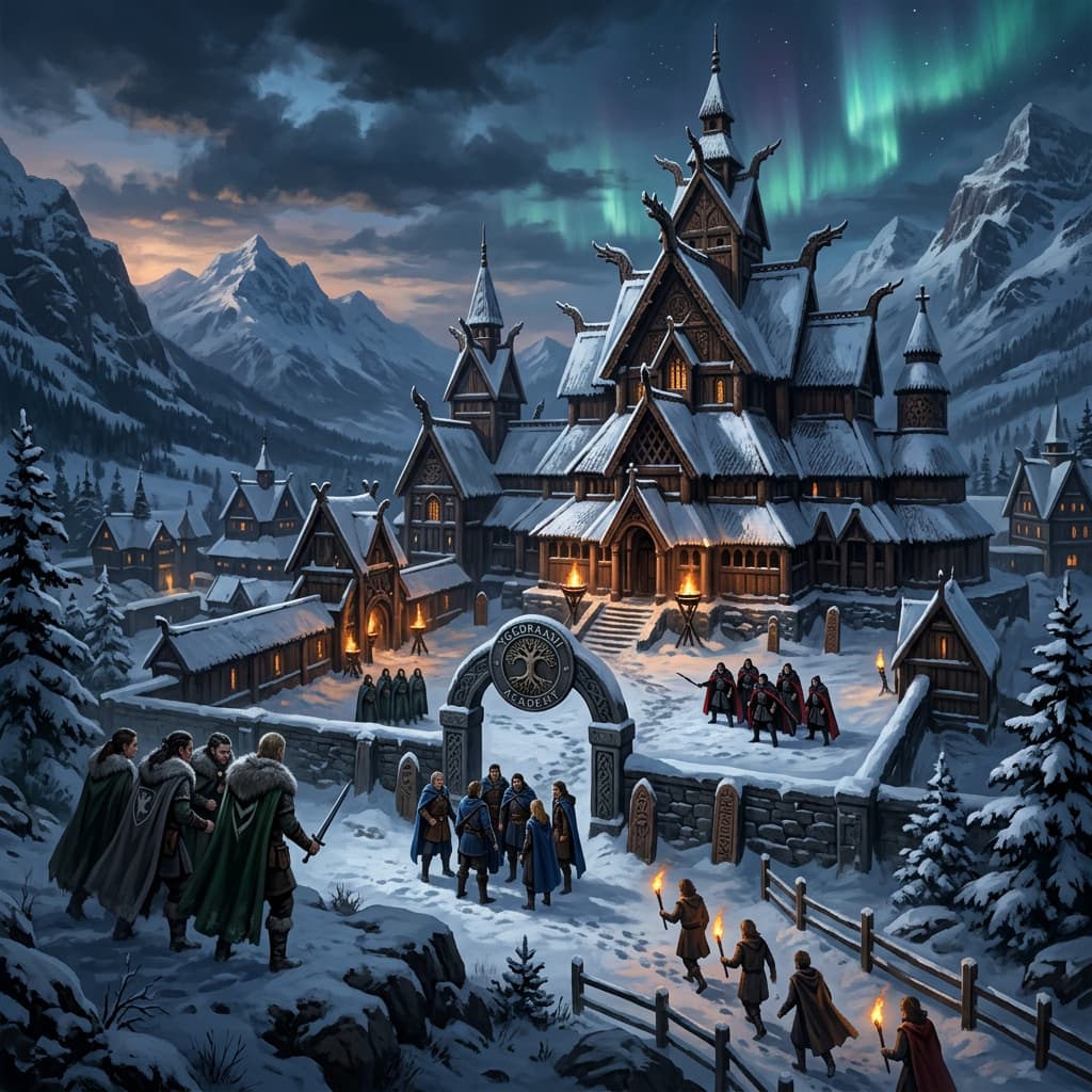 Yggdrasil Academy world illustration