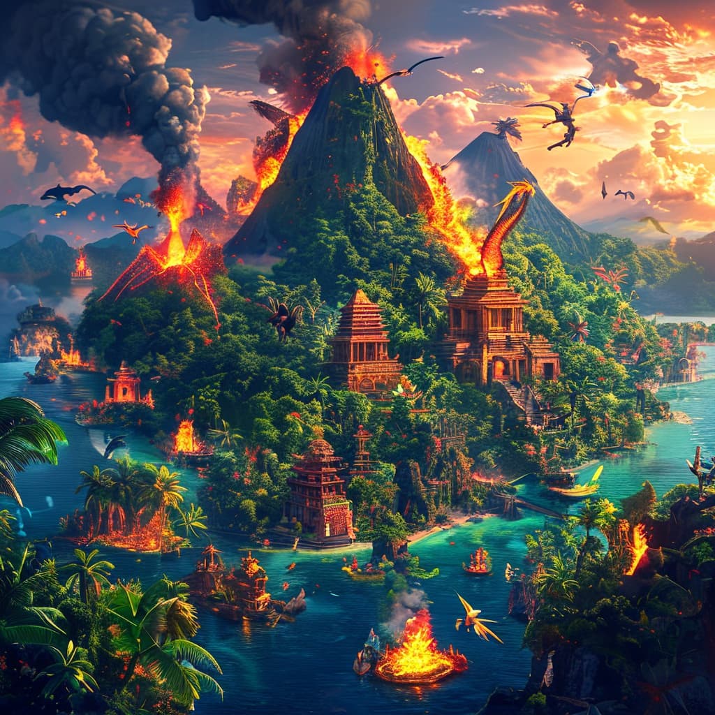 Noesantara - Petualangan mencari 5 Relik Mistis world illustration