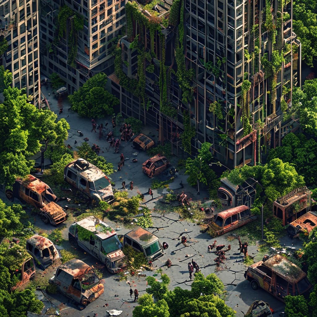 Zombie Apocalypse world illustration