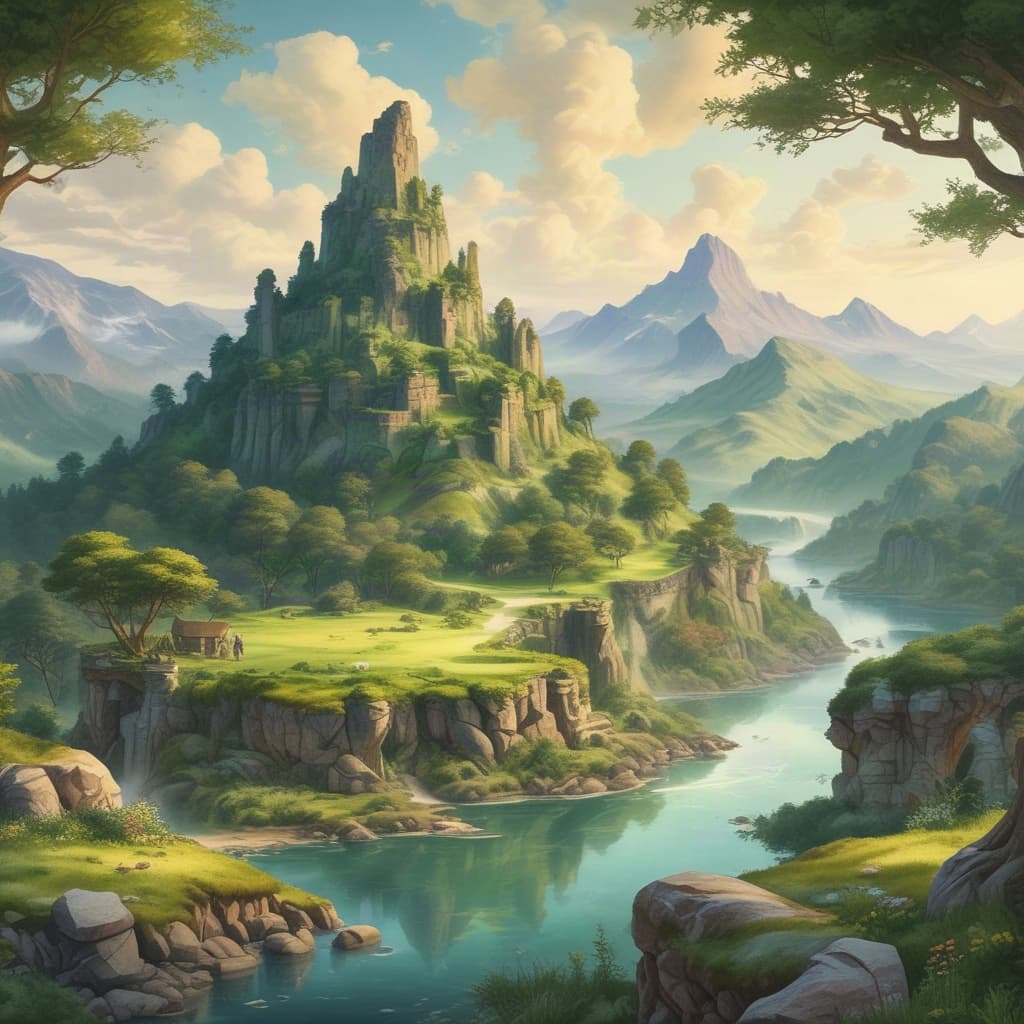 Kingdom of Solace - Utopia world illustration