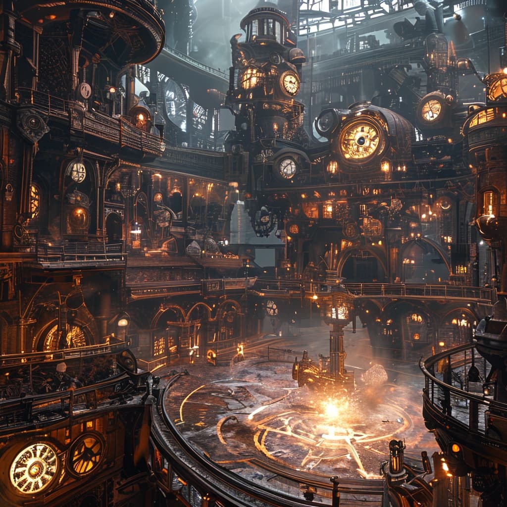 Steam arena. world illustration