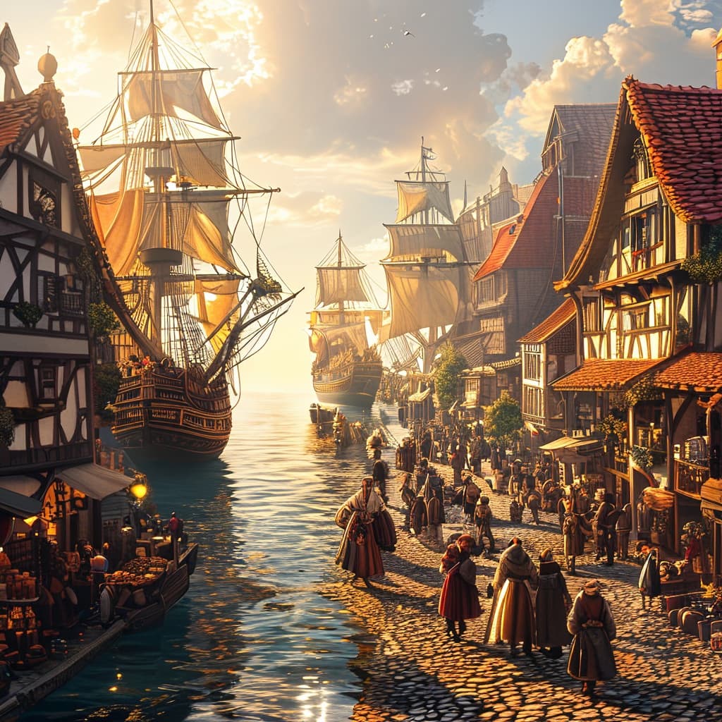 fantasy middle age world illustration