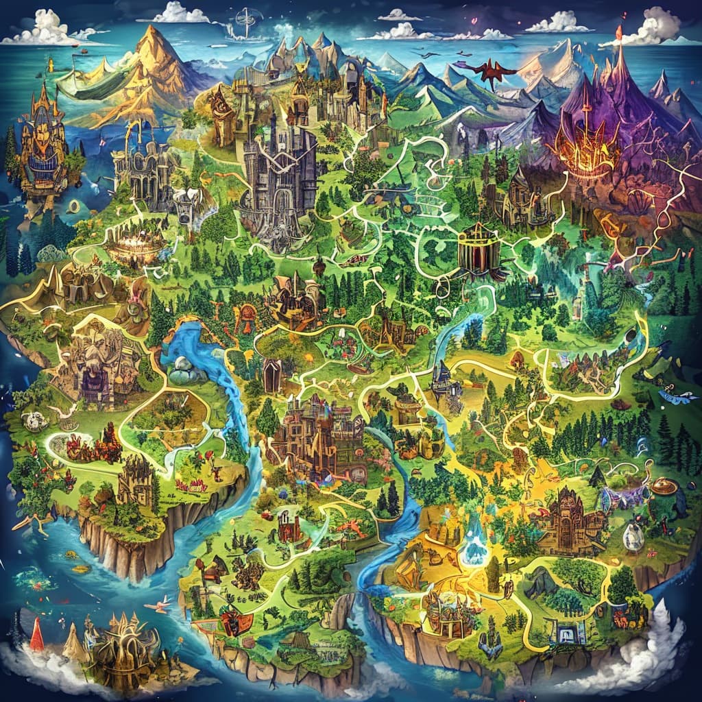 O Mundo de Elandor world illustration