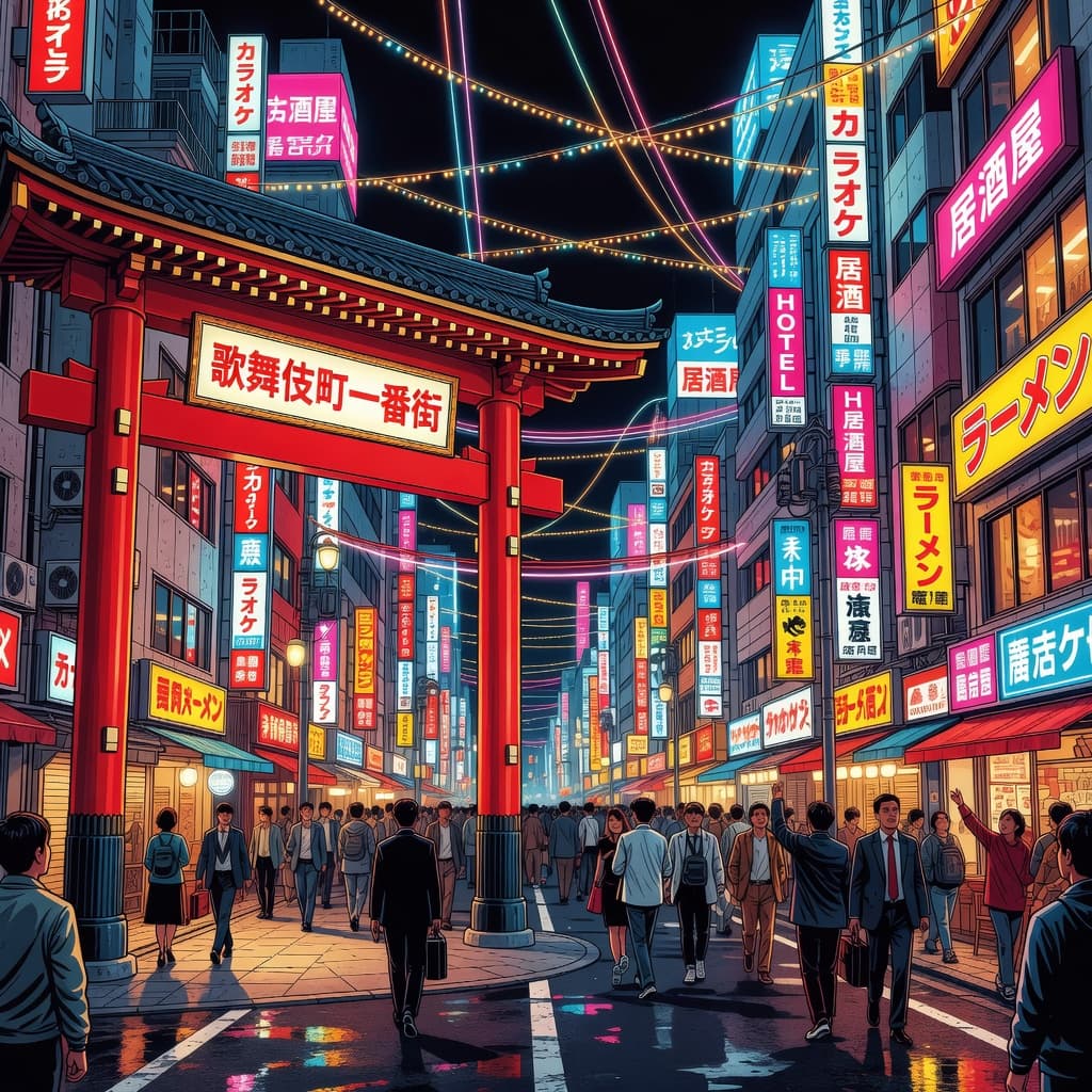 Yakuza (WIP) world illustration