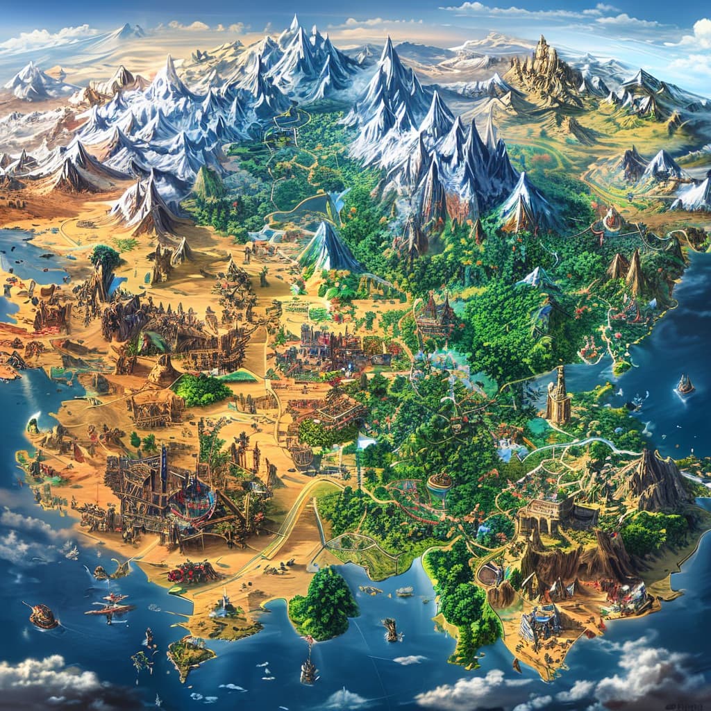 Whispers of the Dragon God's Relic world illustration