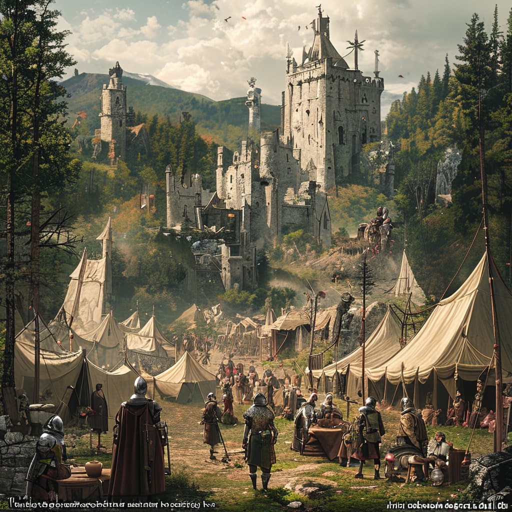 Charlemagne - Medieval Fantasy world illustration