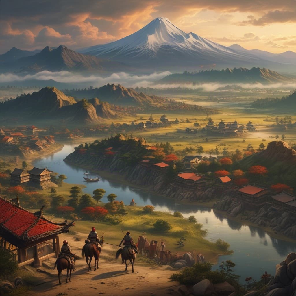 Edo . Japan. world illustration