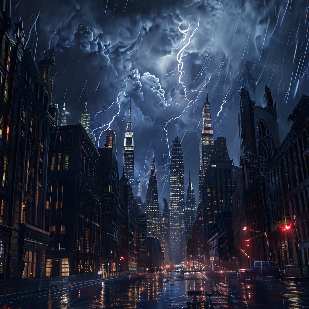 New York By Night - V:TM world illustration