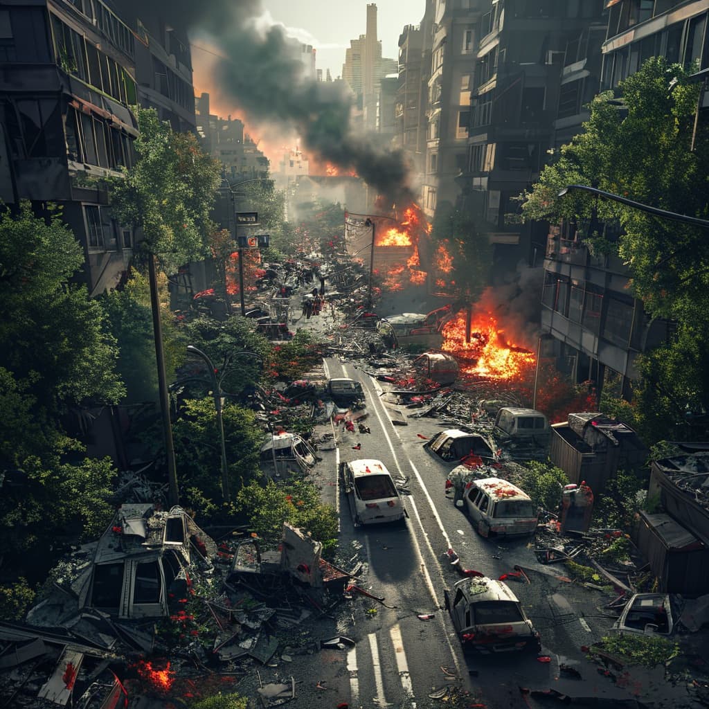 Zombies first outbreak world illustration