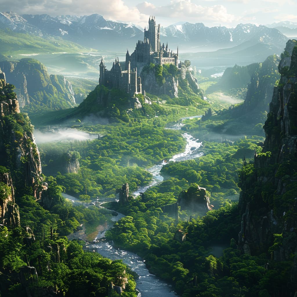 The Land of Nizeran world illustration