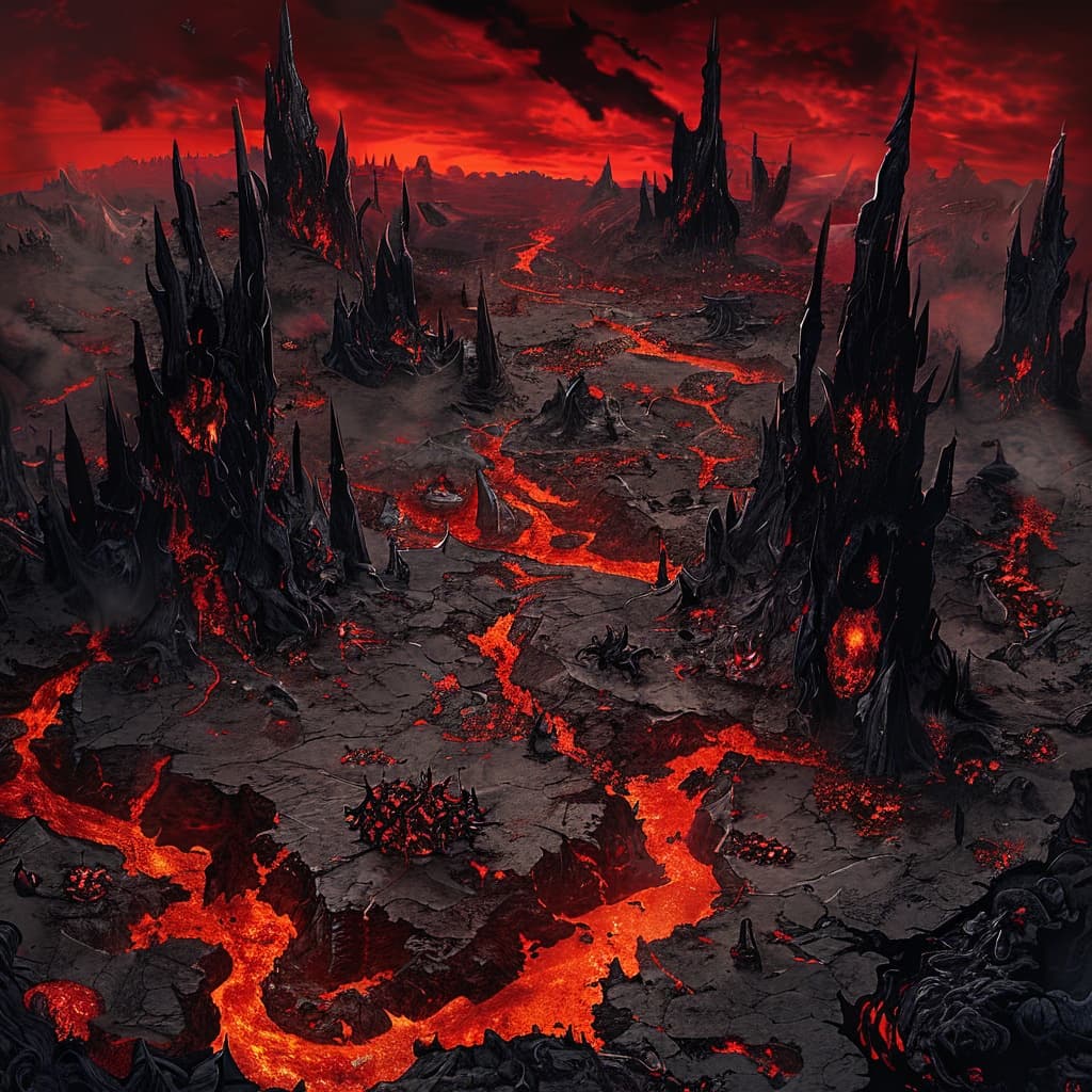 Demonic war world illustration