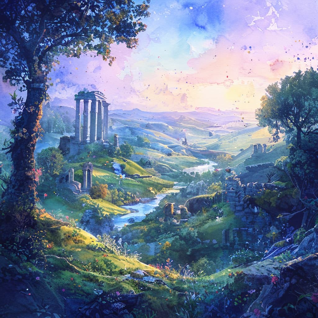 Adventure and Romance world illustration