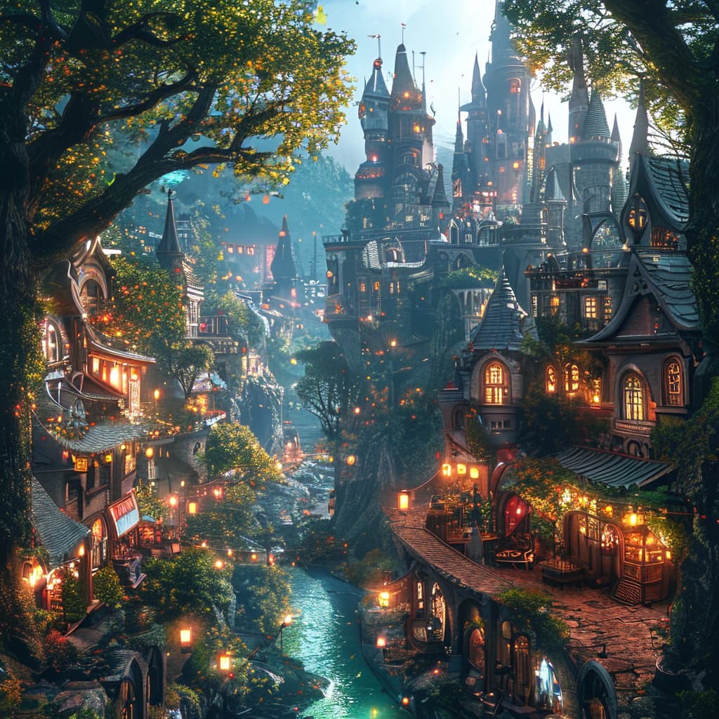 Melody city world illustration